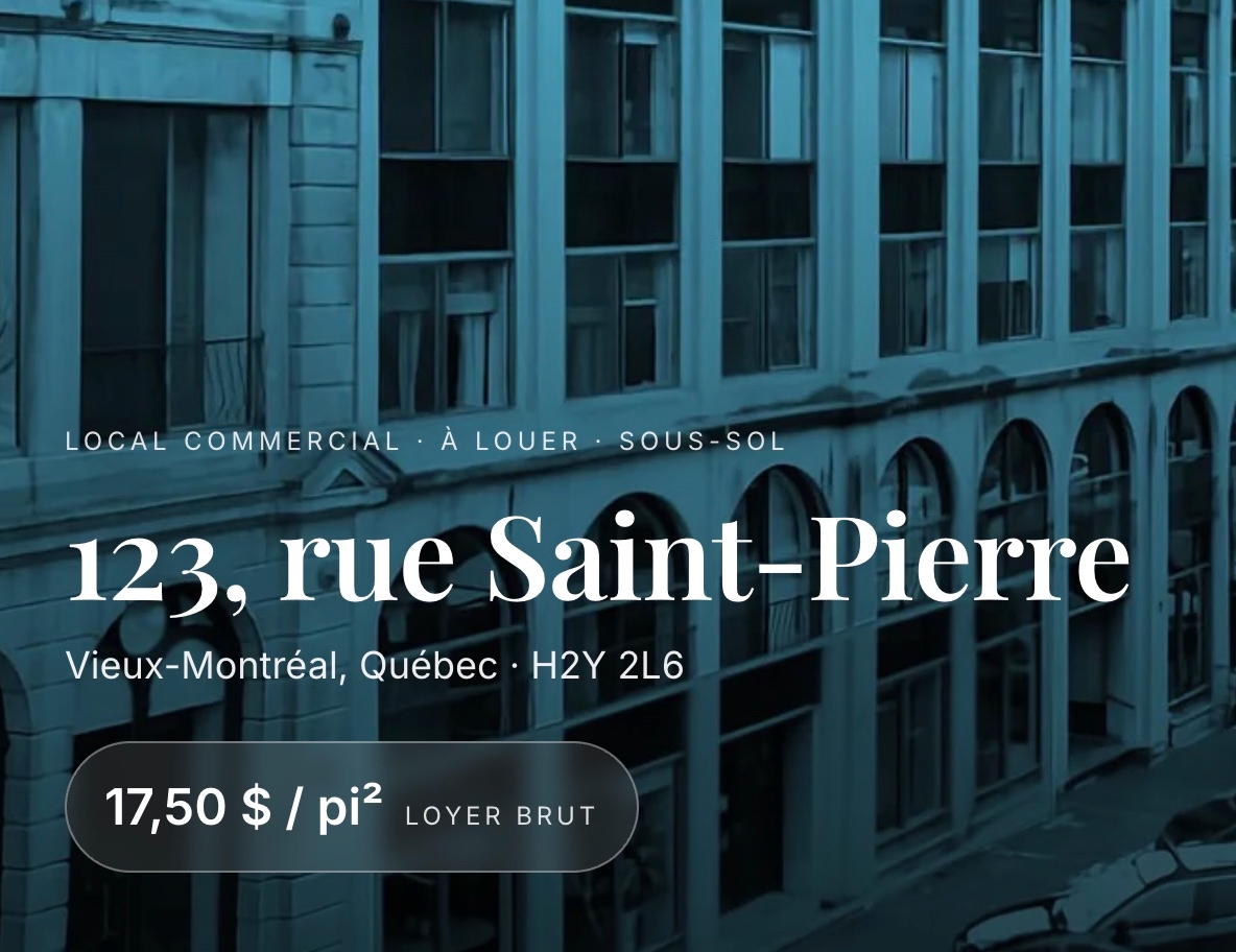 123, rue Saint-Pierre — Sous-sol